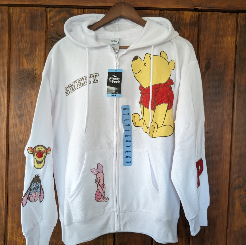Disney Winnie the Pooh zip hoodie/ large